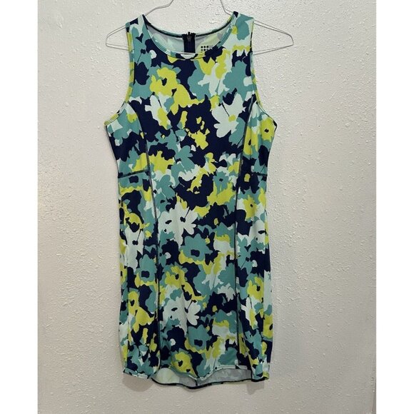 Title Nine Floral Mini Dress - Blue, Green, Yellow - Picture 1 of 9
